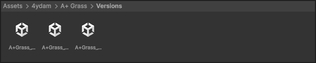 A+ Grass versions folder