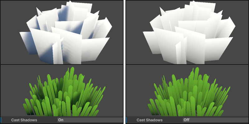 A+ Grass model shadow difference