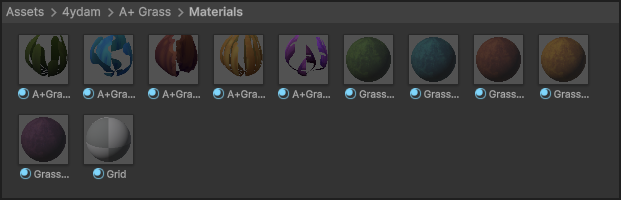 A+ Grass materials folder