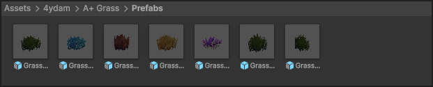 A+ Grass prefabs folder